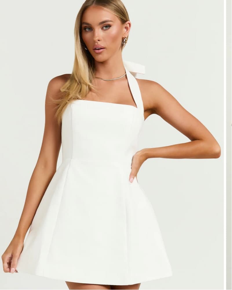 White Mini Dress - Image 2