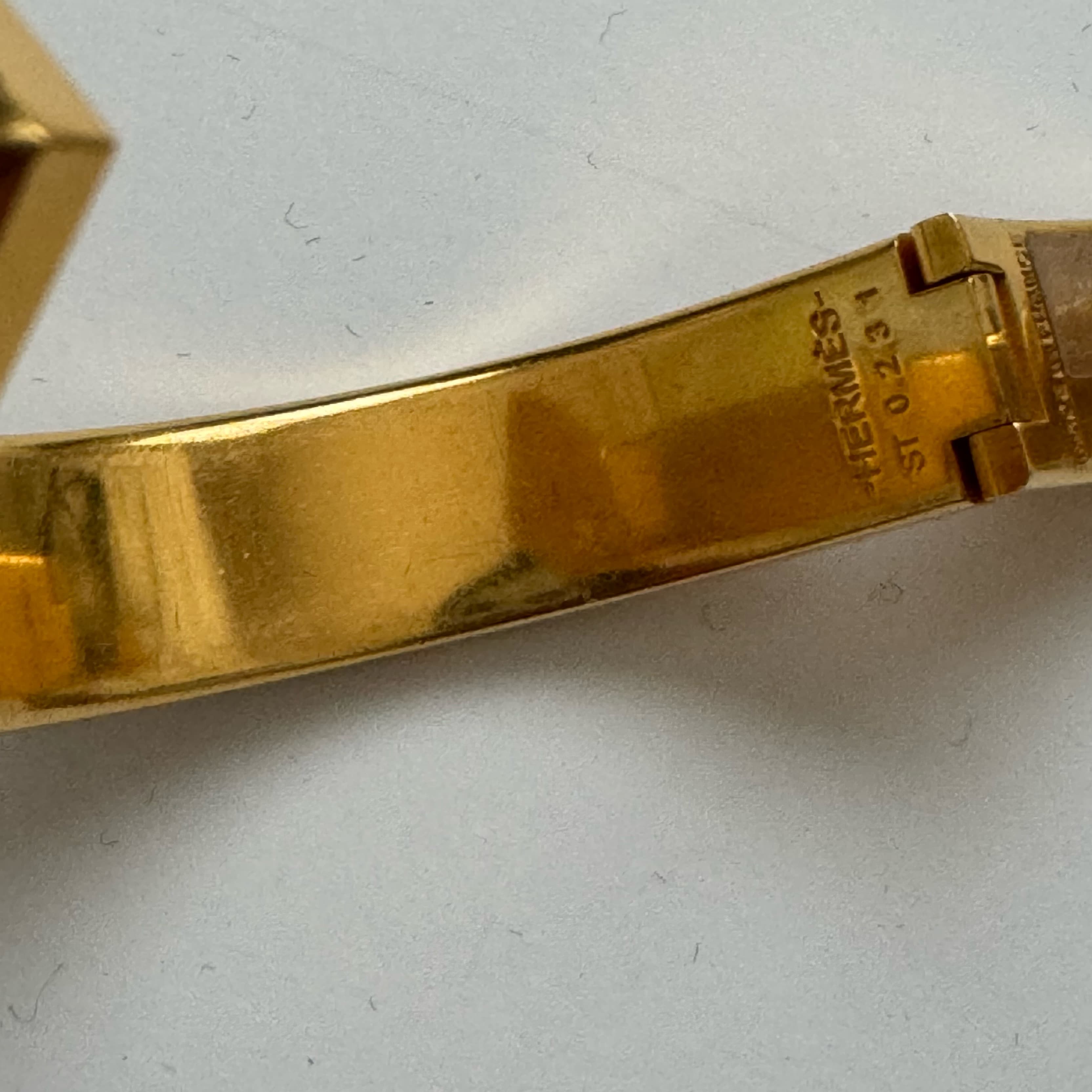 Tan Hermes Clic Anneau Bracelet - Image 2