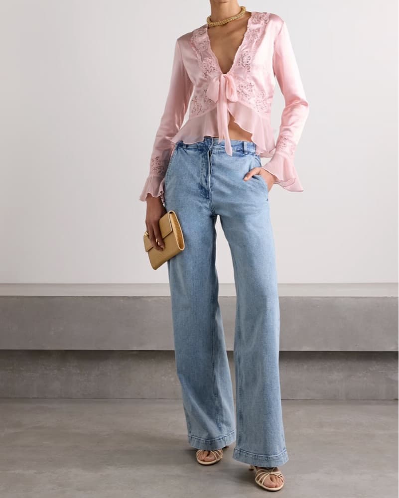 LoveShackFancy Vivetta Pink Blouse - Image 2