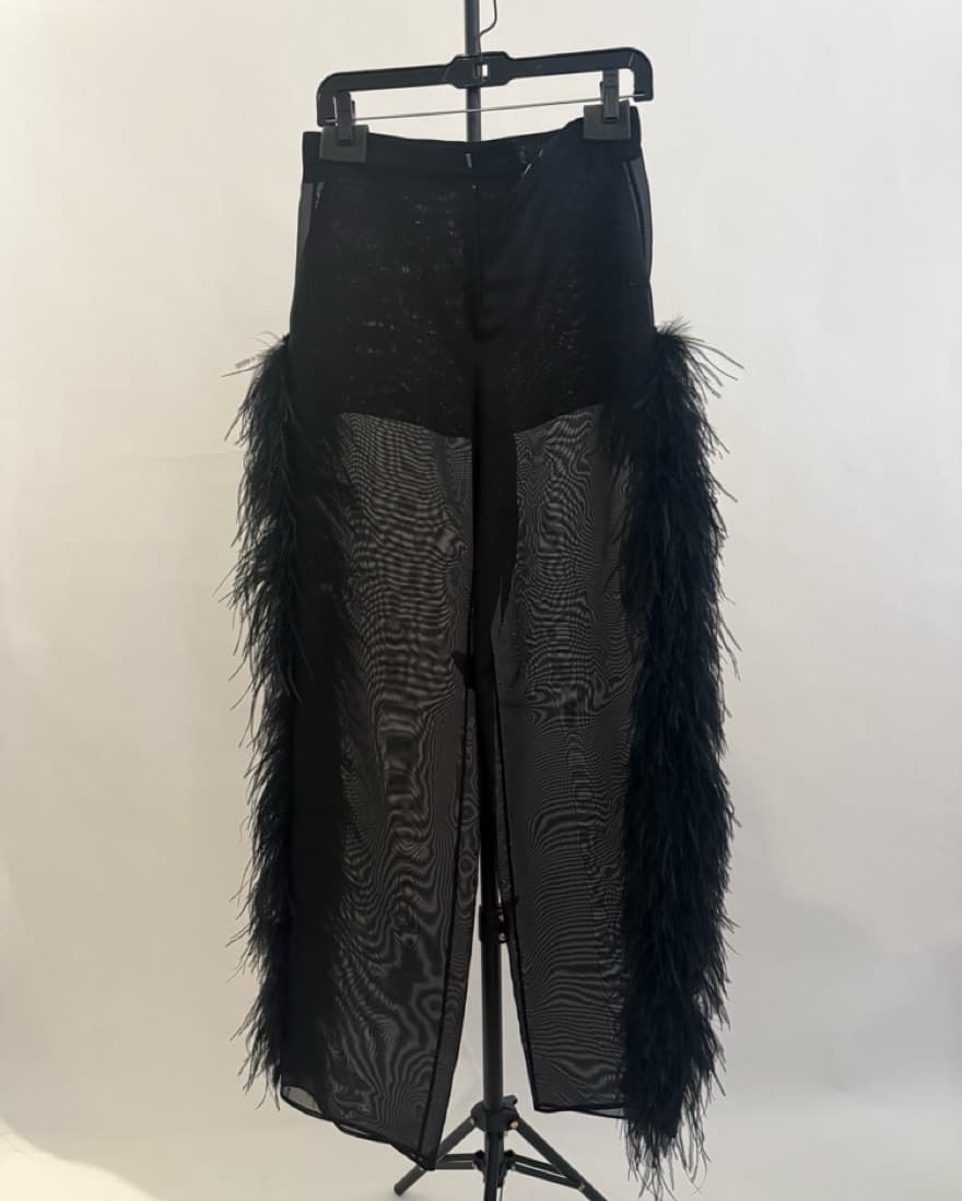 Lapointe Feathers Pants - Image 4