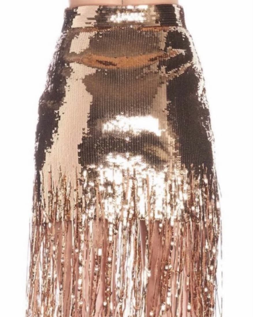 MSGM Sequin Fringed Skirt  - Image 1