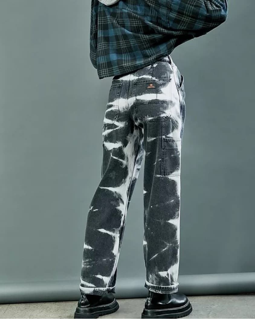 Black Tie-Dye Jeans - Image 2