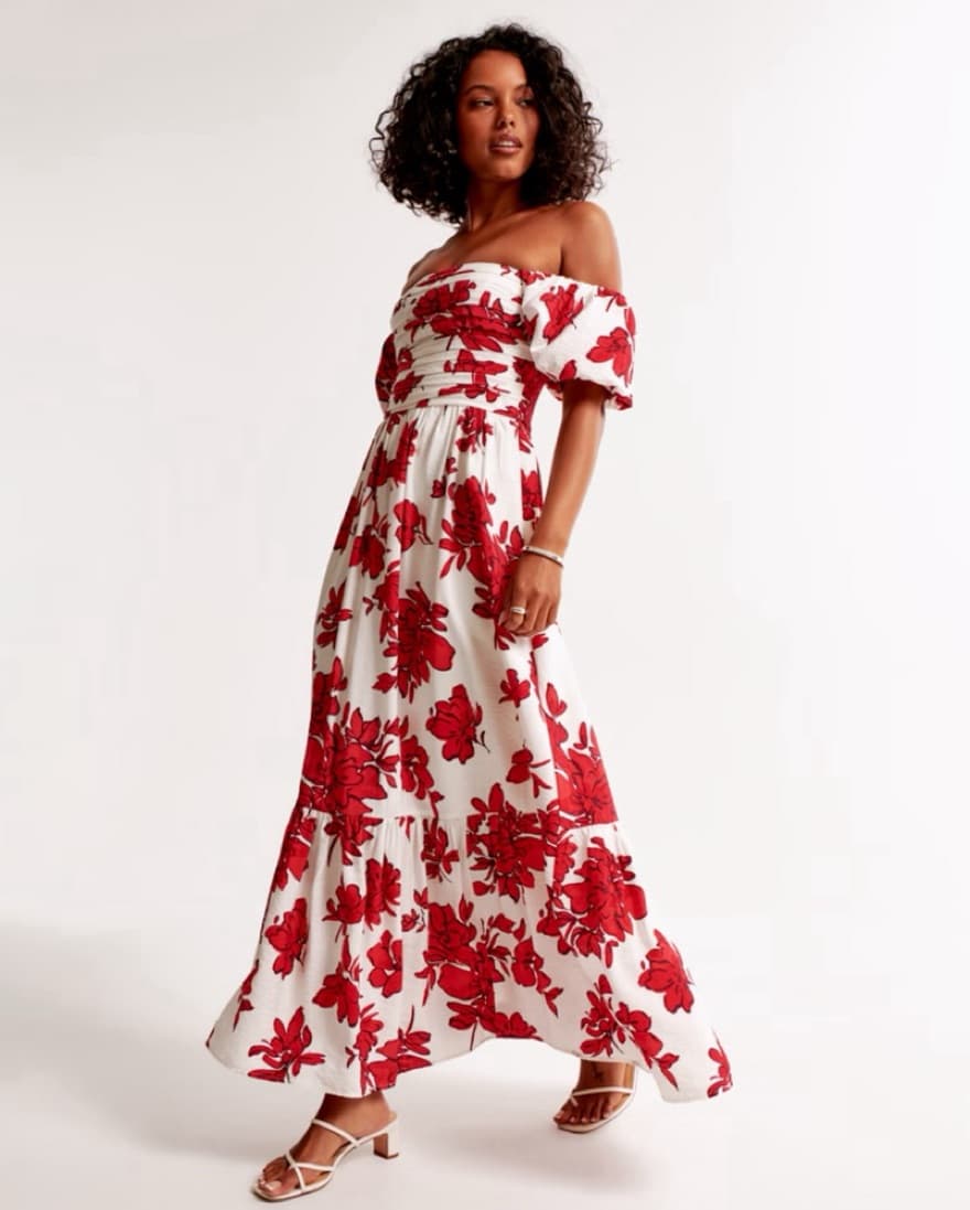 A&F Emerson Off-The-Shoulder Maxi Dress - Image 1