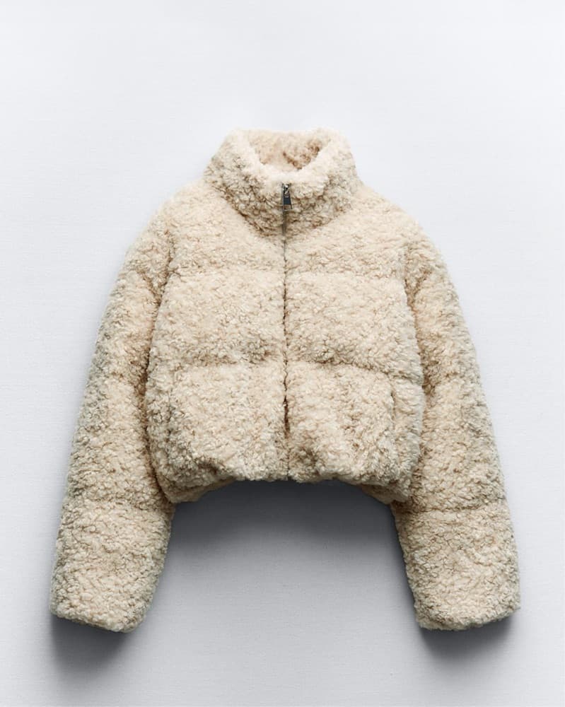 Cropped Faux Puffer - Image 1