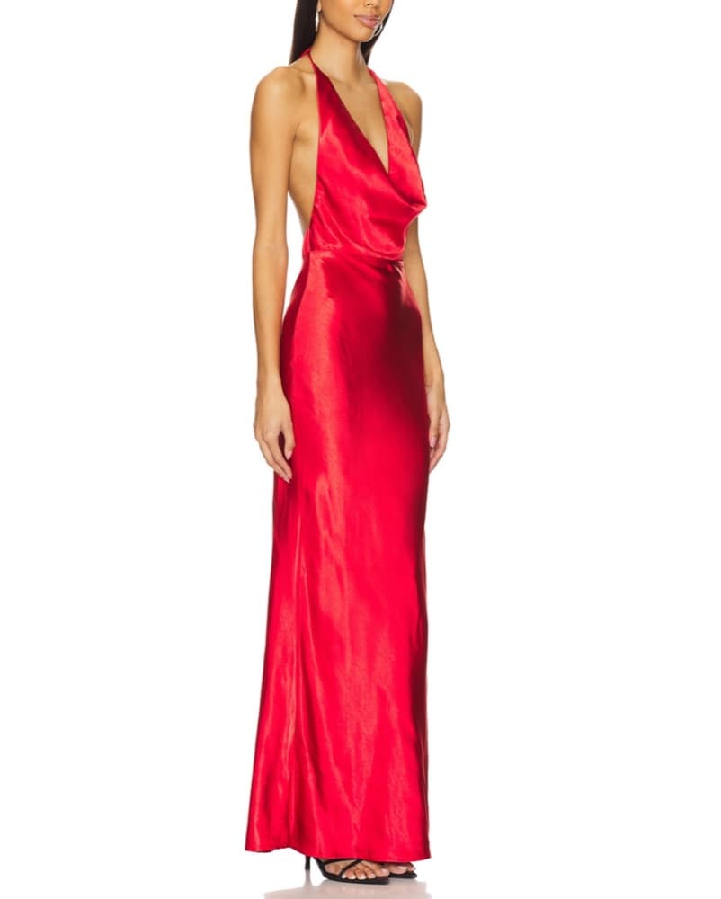 Runaway The Label Red Satin Formal Dress - Image 2