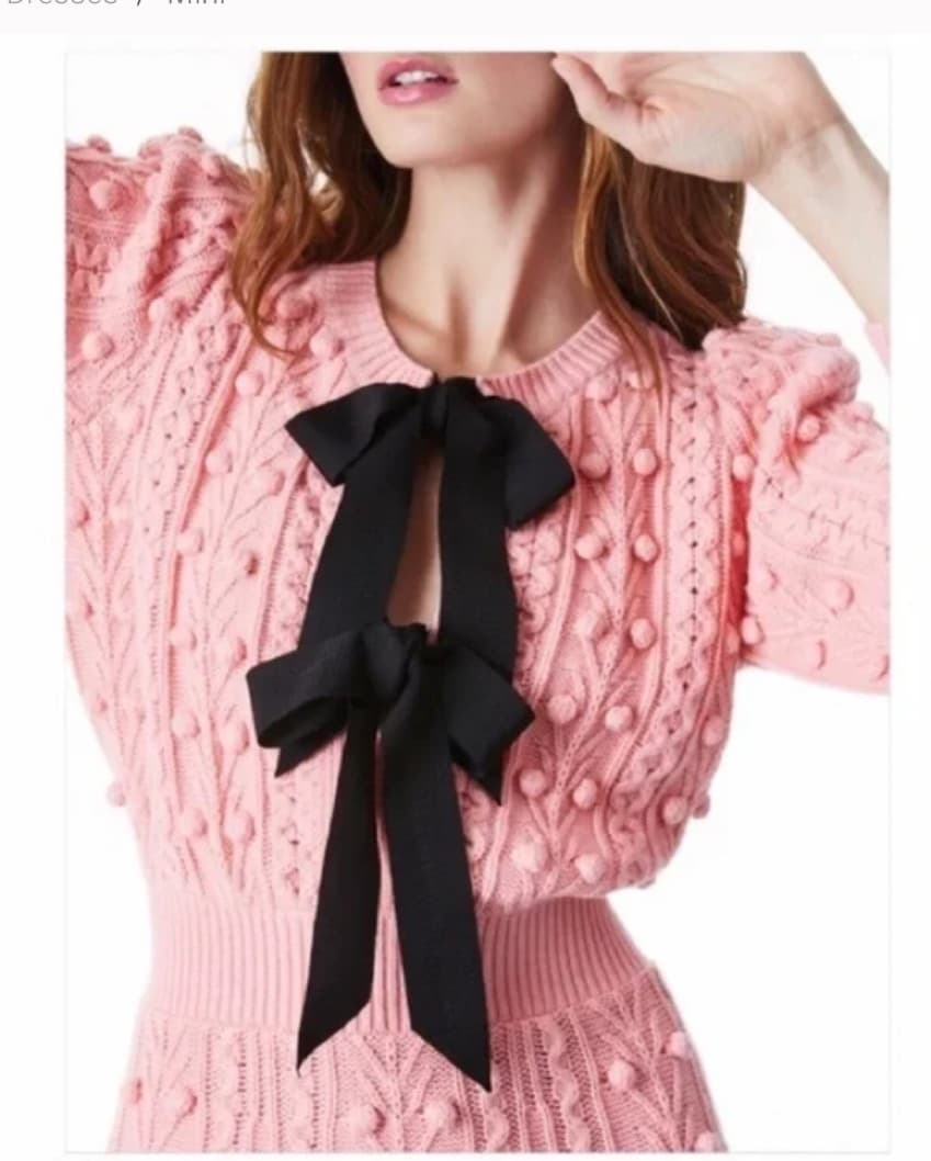 Puff Sleeve Sweater Dress - Image 1