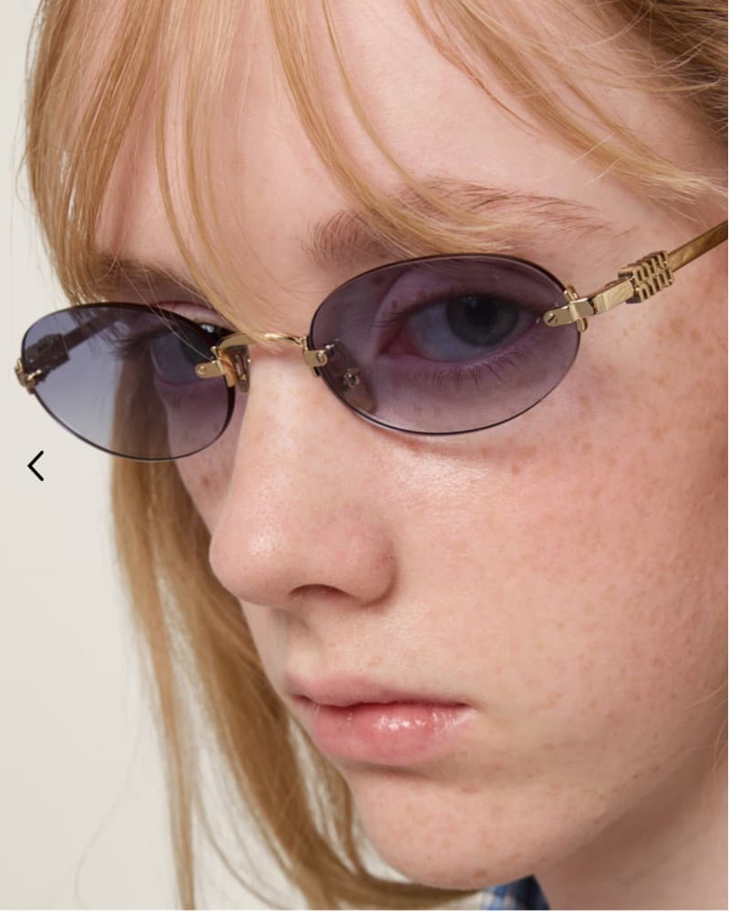 Miu Miu Logo Oval Sunglasses - Image 8