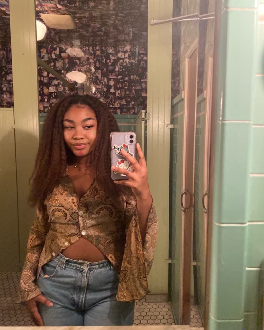 boho green sparkly top - Image 4