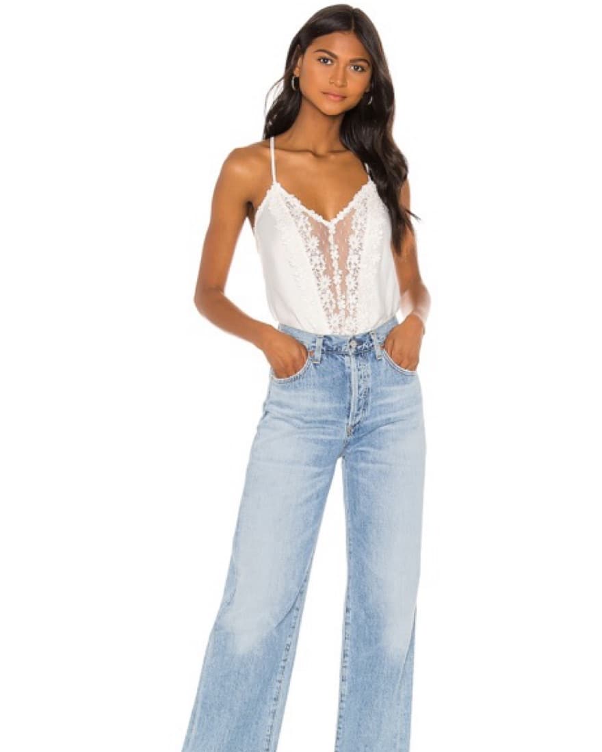 Boho Chic White Lace Bodysuit - Image 2