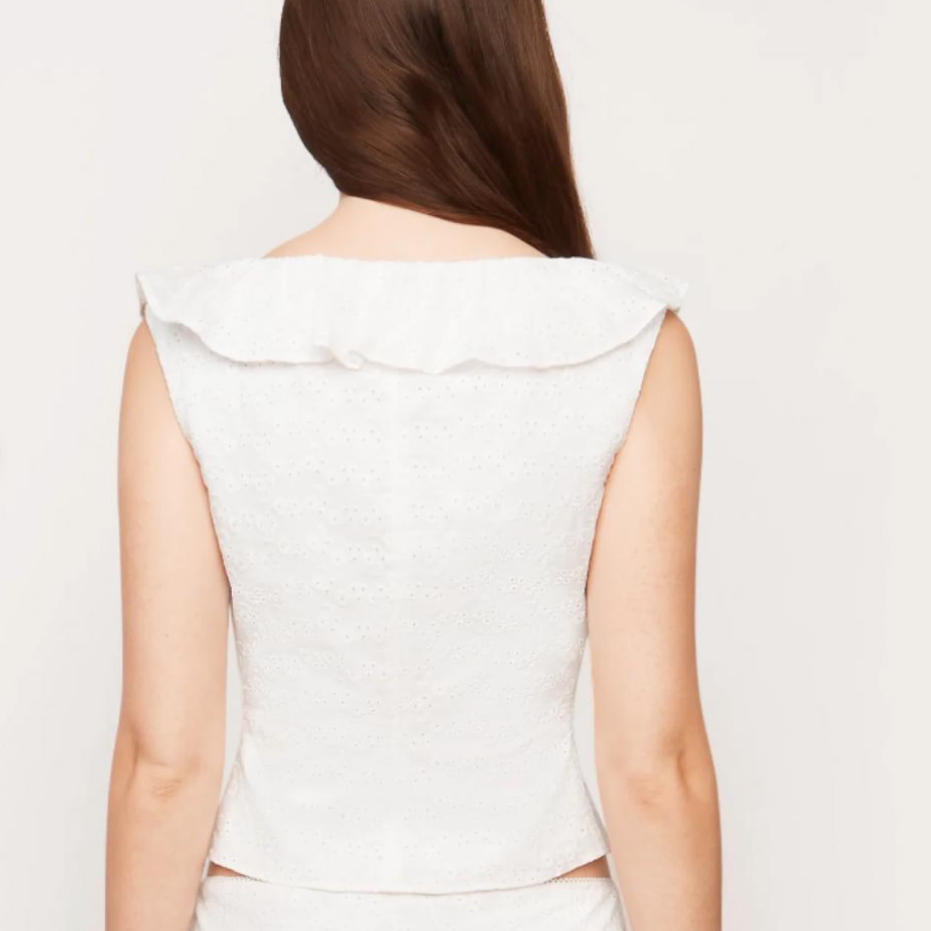 GUIZIO— Paloma Lace Top In Cotton Eyelet - Image 3