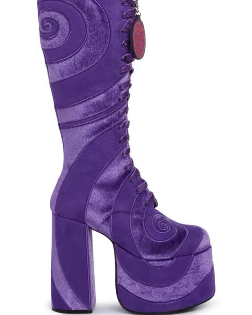 Dolls Kill Wonka Vision Purple Boots - Image 1