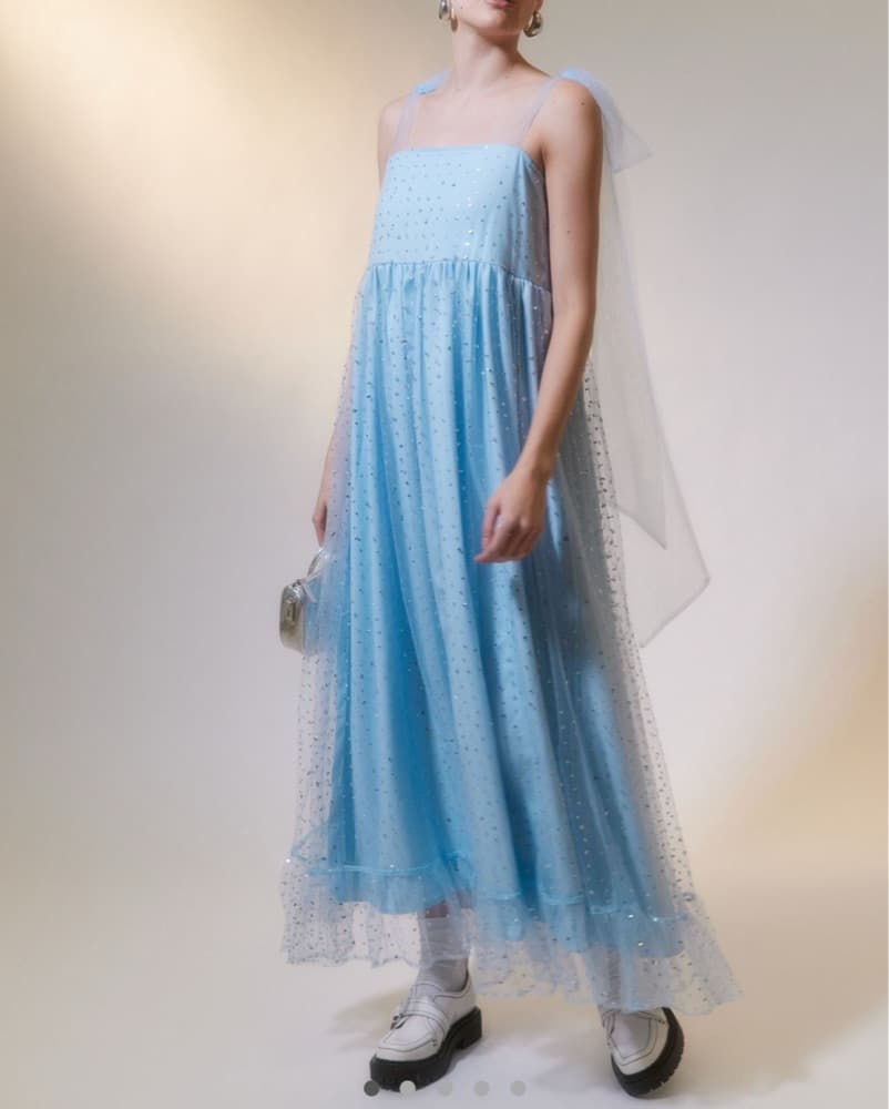 Blue Sparkly Sister Jane Maxi Dress - Image 1