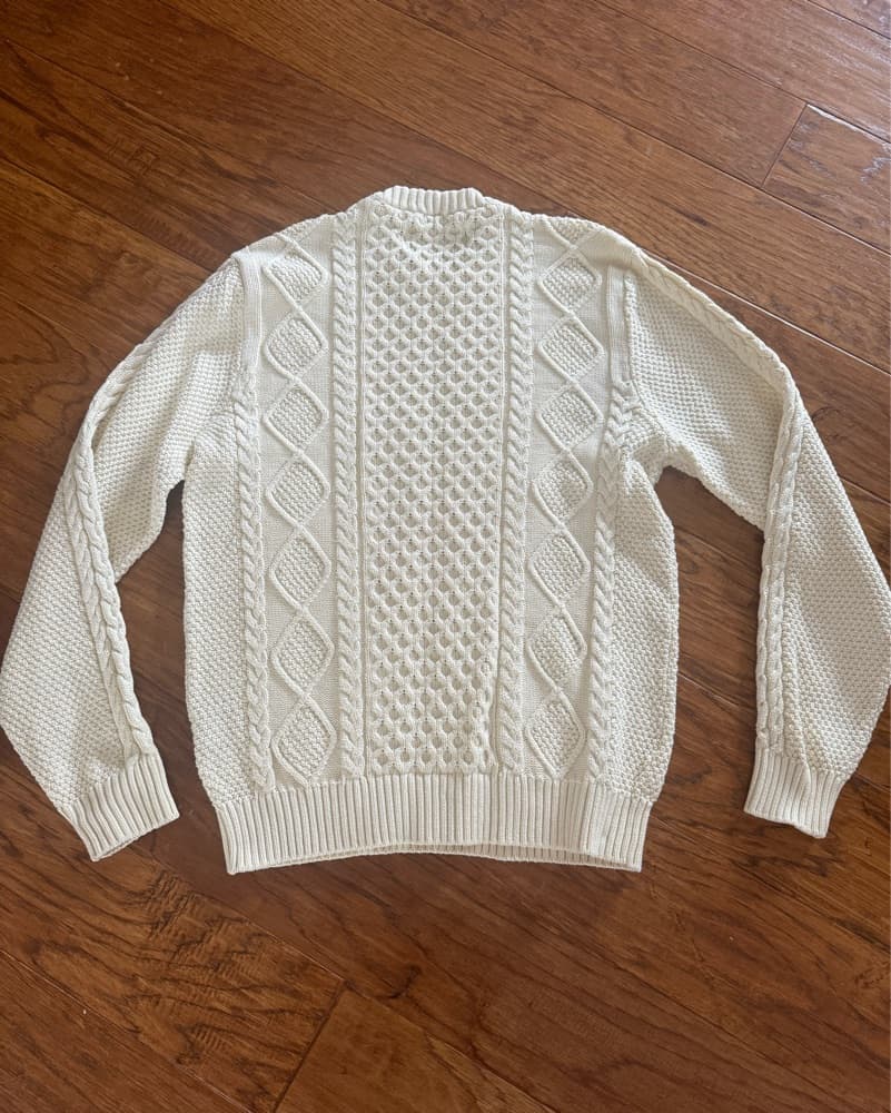 Ivory Cable Knit Sweater - Image 2
