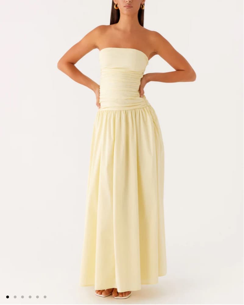 Peppermayo Yellow Drop waist Maxi Dress  - Image 6