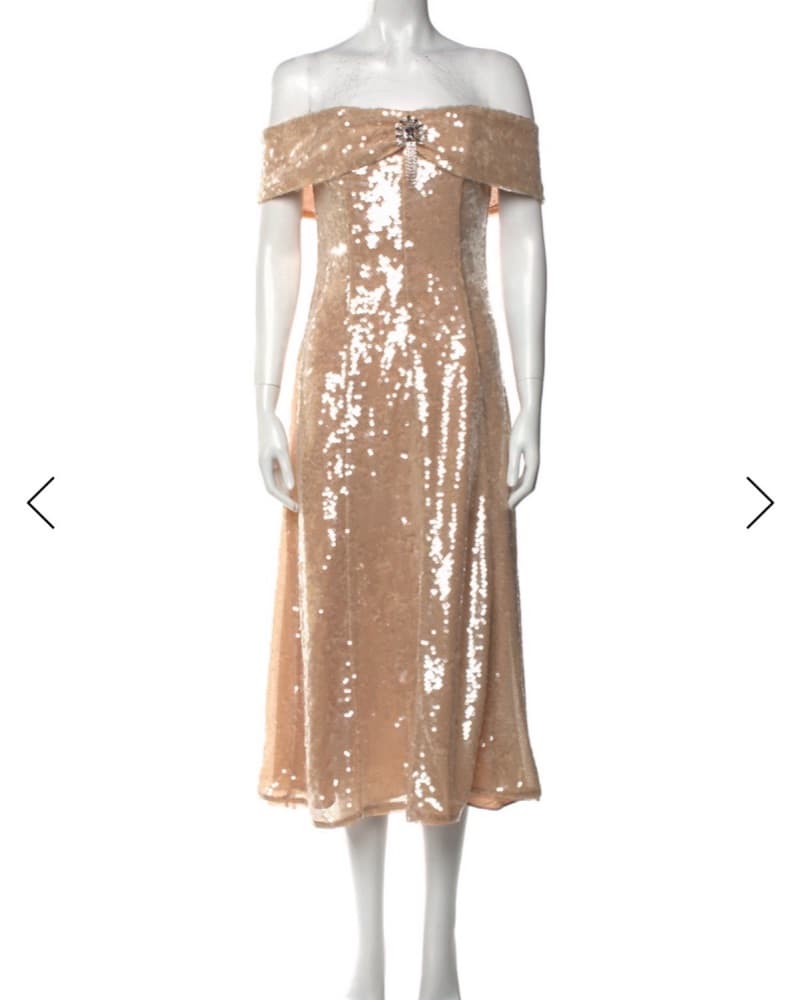 Self Portrait Sequin Midi Dress - Image 1
