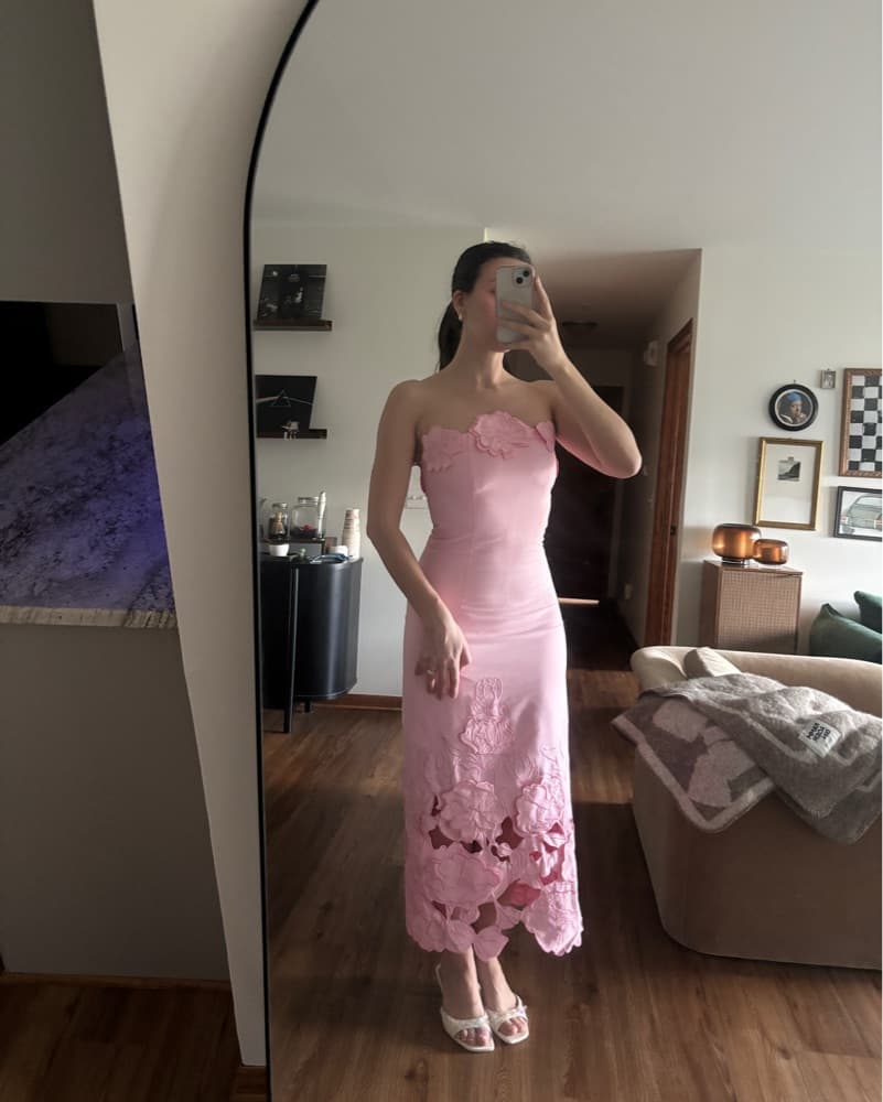 Miss Rosier Inga Pink Floral Dress - Image 1