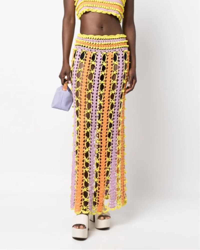 Gaia Celia B Open Knit Maxi Skirt - Image 1