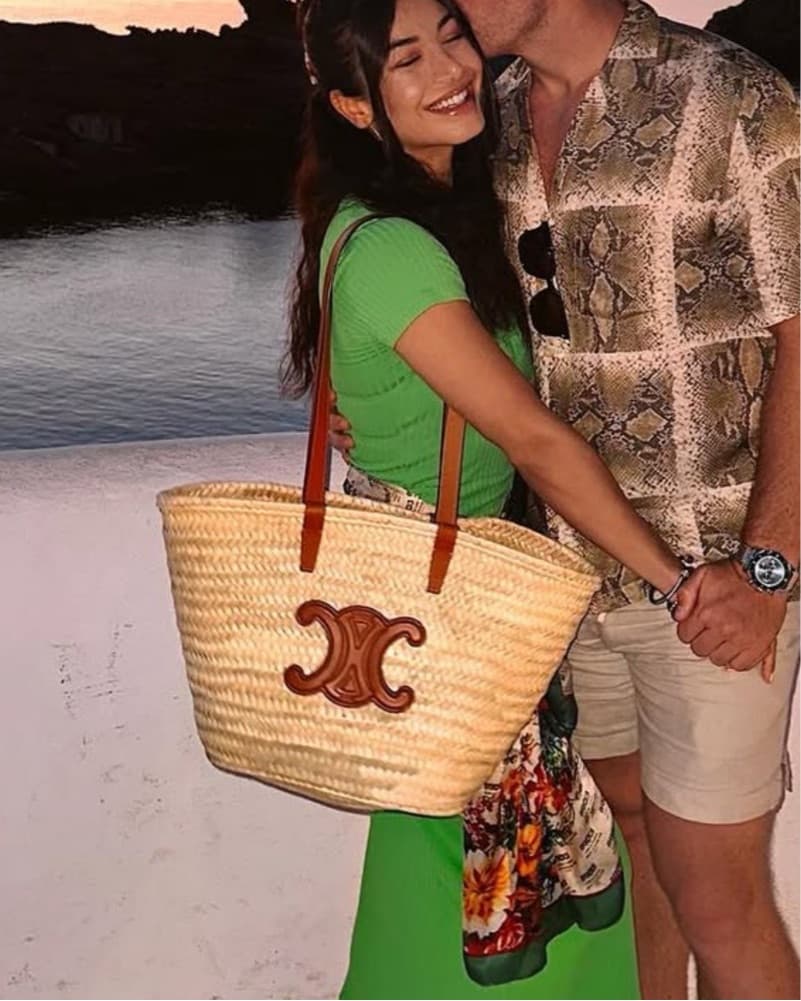 Celine Woven Tote with Leather Handles - Image 1