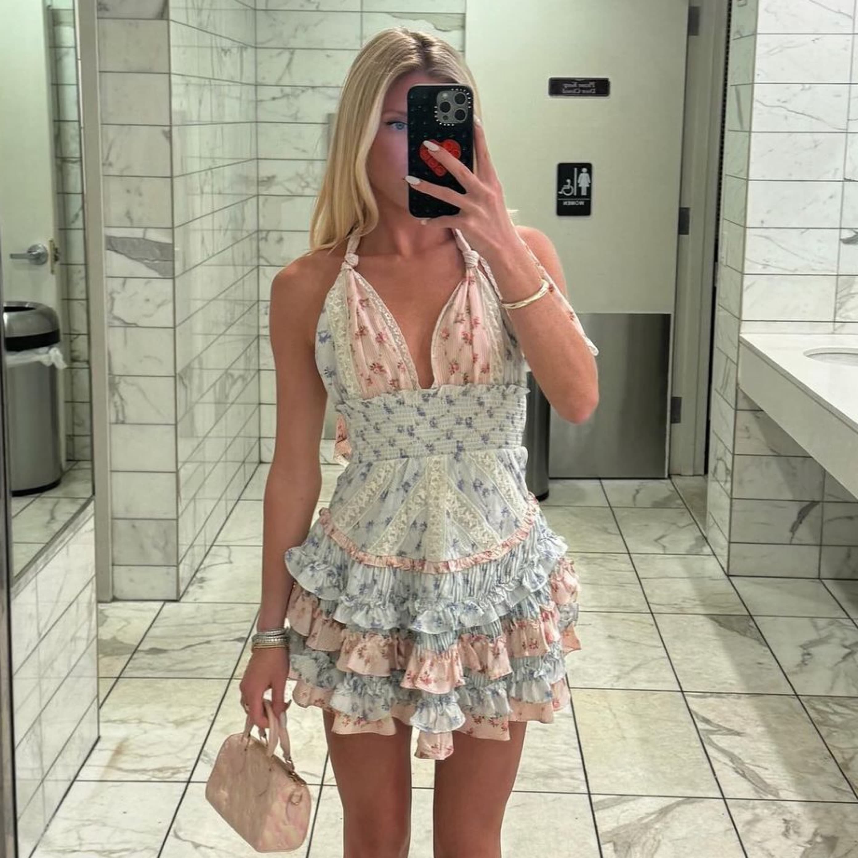 LoveShackFancy Floral Mini Dress - Image 2