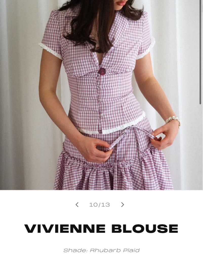 Mode Mischief Rhubarb Plaid Set - Image 2