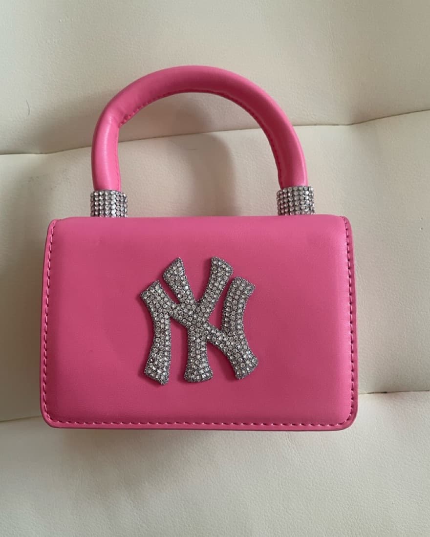 Pink NY Rhinestone Mini Bag - Image 2