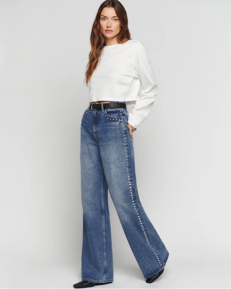 Reformation studded jeans - Image 1