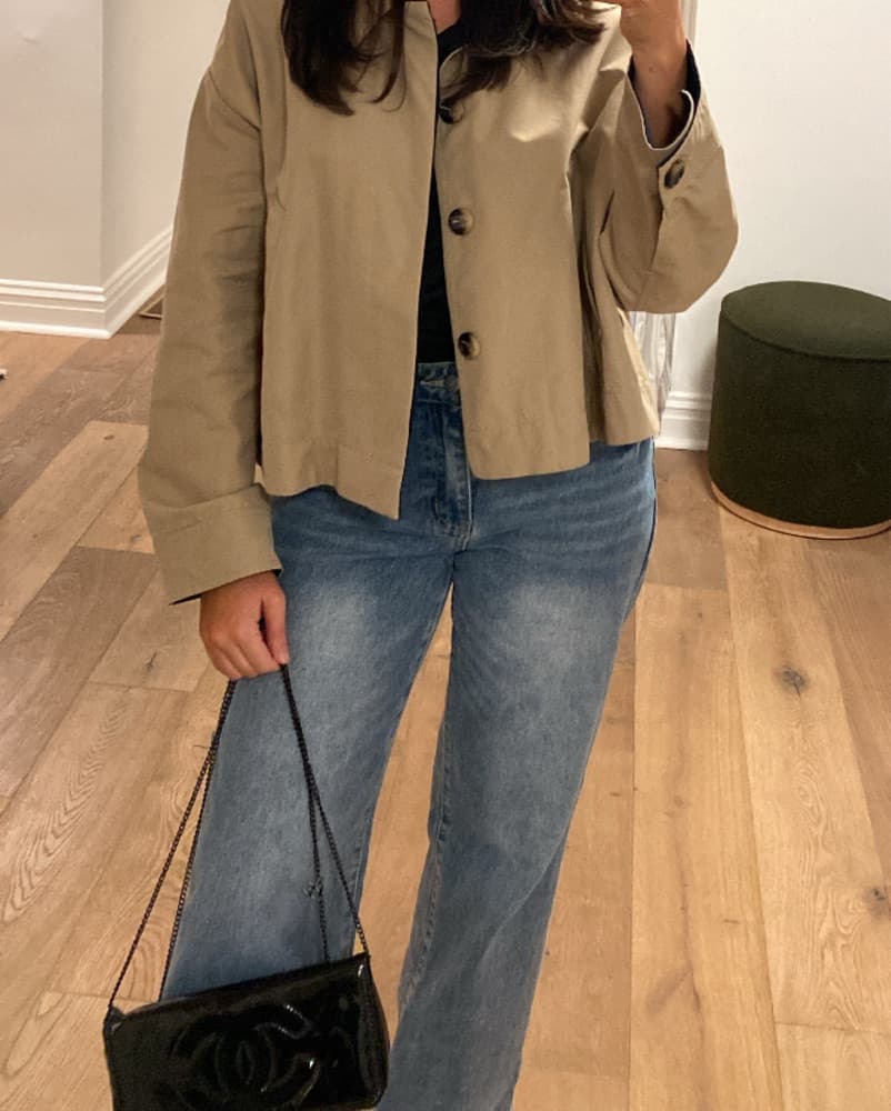 Zara Wrap V-Neck Belted Cropped Jacket - Image 5