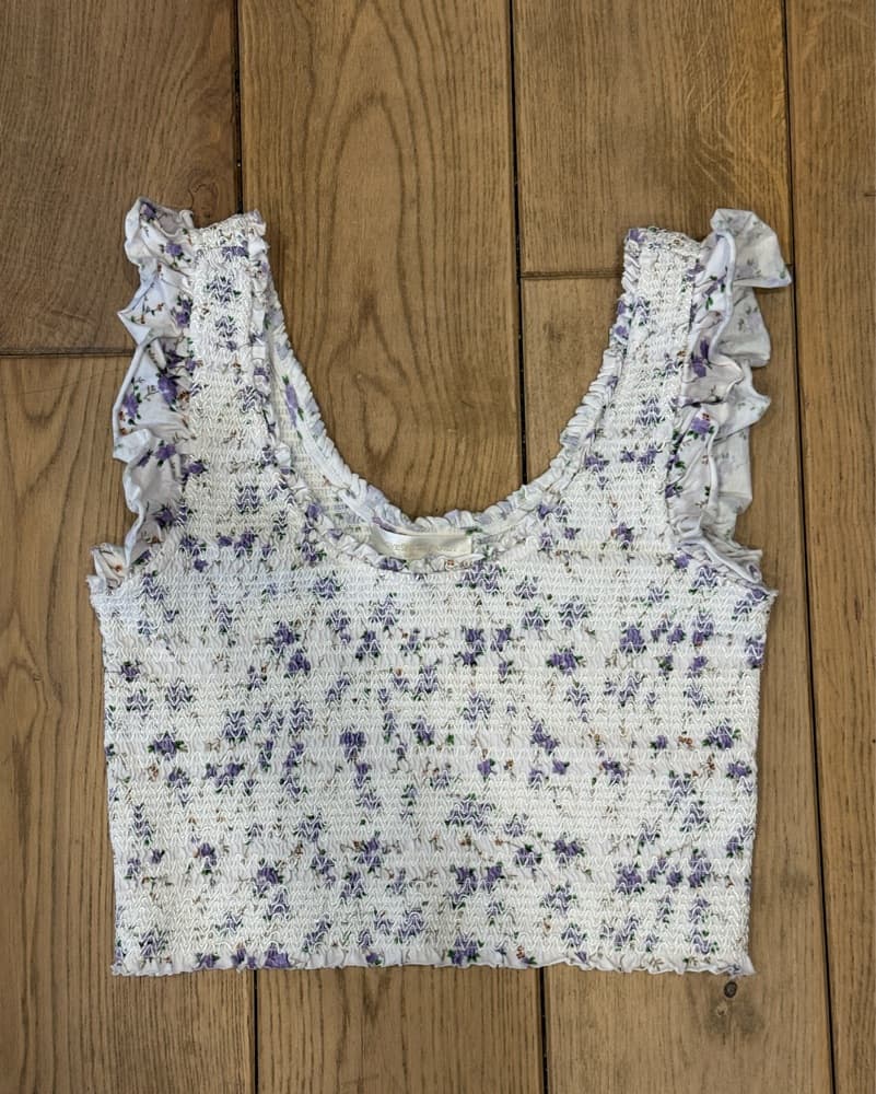 LoveShackFancy Dovi Top In Dusty Lavende - Image 4