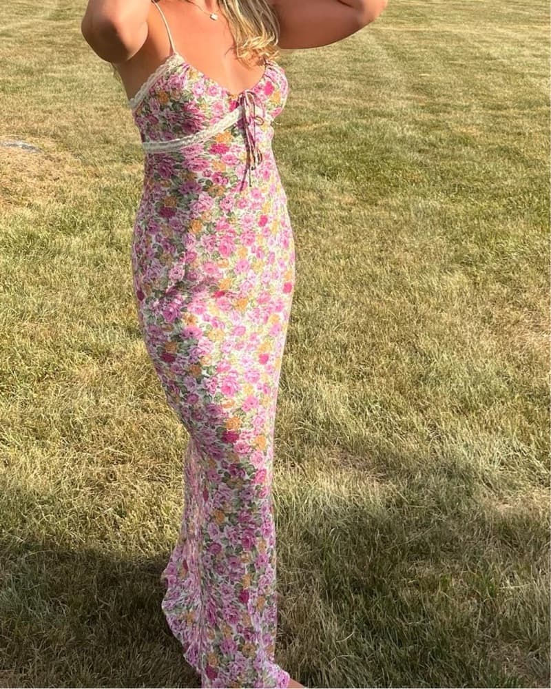 Princess Polly Pink Floral Maxi Dress - Image 4