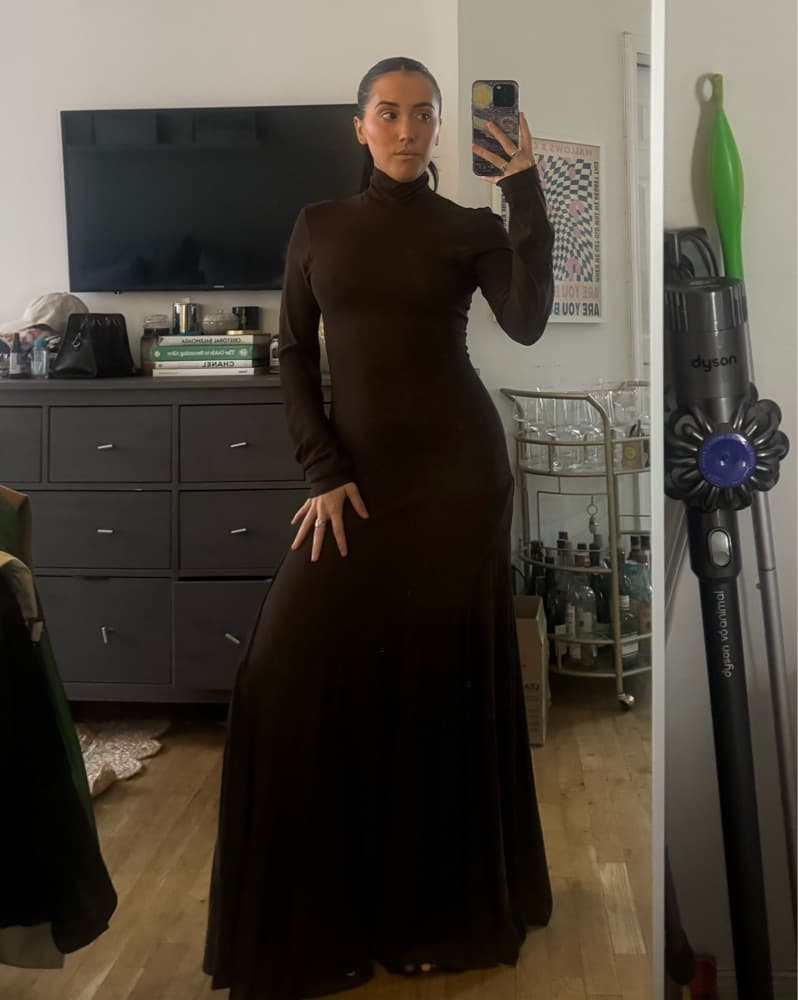 Bottega Veneta Brown Turtleneck Dress - Image 2