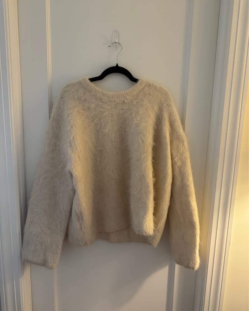 Toteme White Alpaca Sweater - Image 2