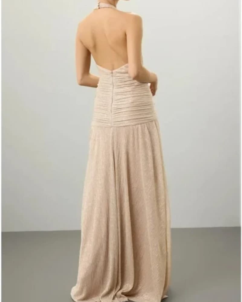 Pat Bo Plunge Neckline Long Dress - Image 2