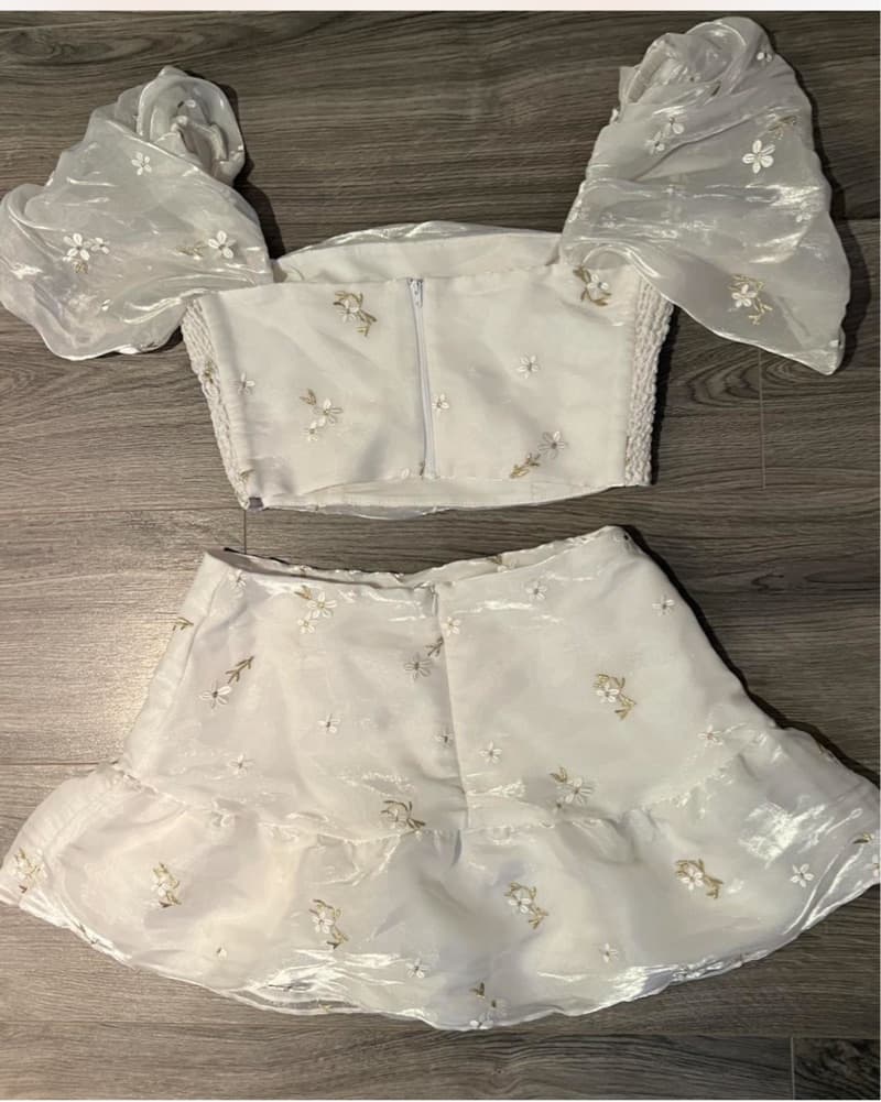 Amanda Uprichard Floral Satin Mini Set - Image 4