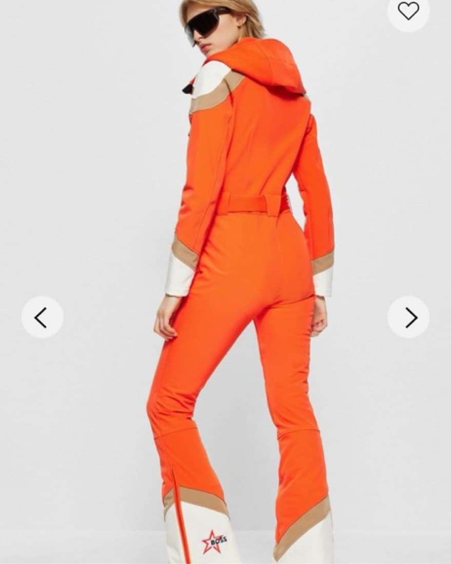 ORANGE BOSS HOODED  SKI SUIT - Image 4