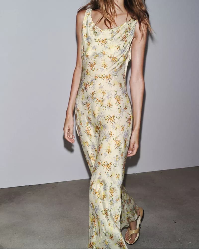 Flowing Floral Maxi Dress - Image 1