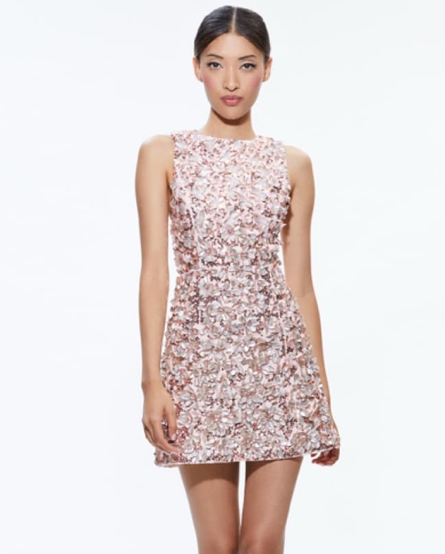 Delicate Floral Embroidered Dress - Image 1