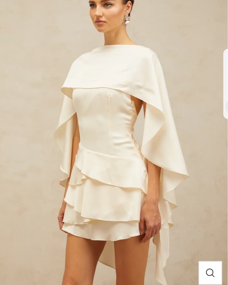 White Ruffled Dress - Image 1