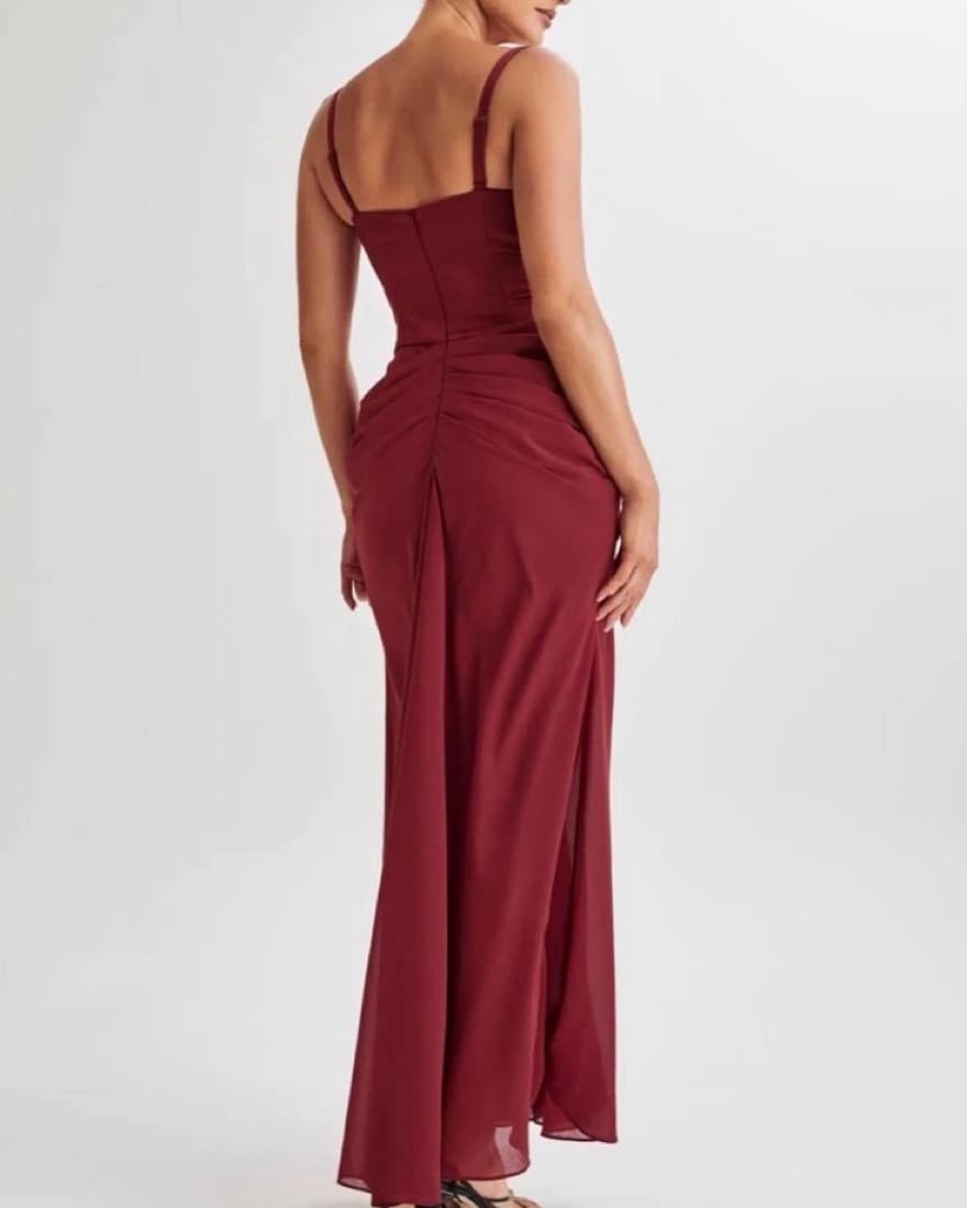 Red Wedding Guest Dress (Meshki) - Image 2