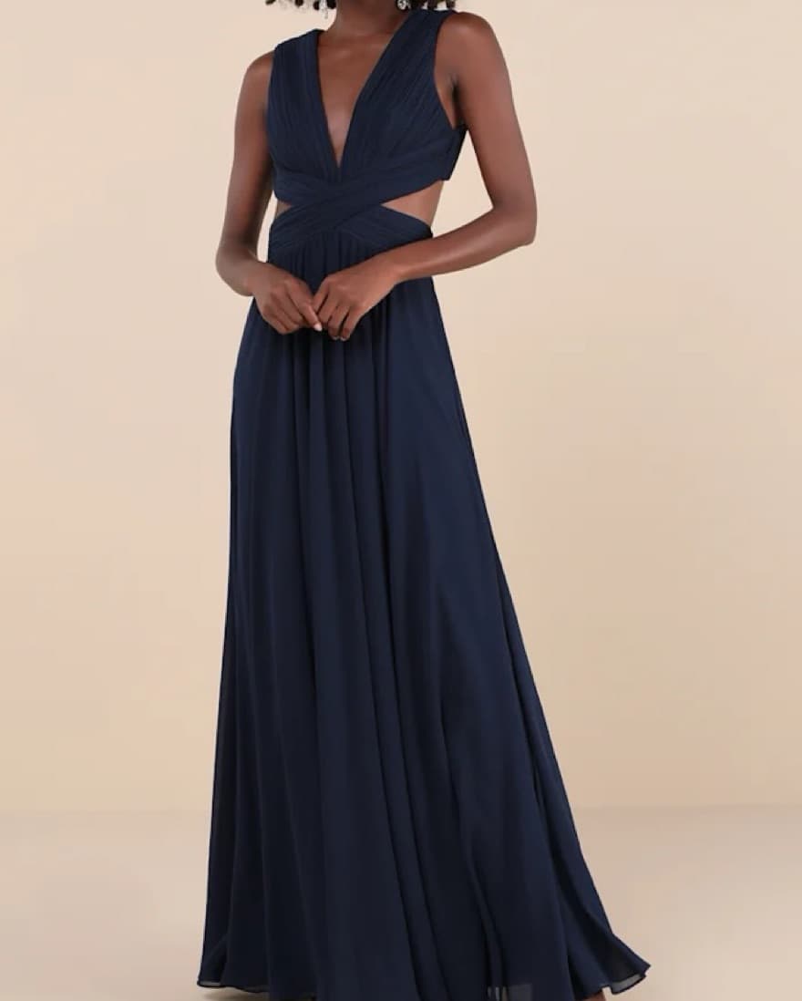Navy Formal Maxi Dress - Image 1