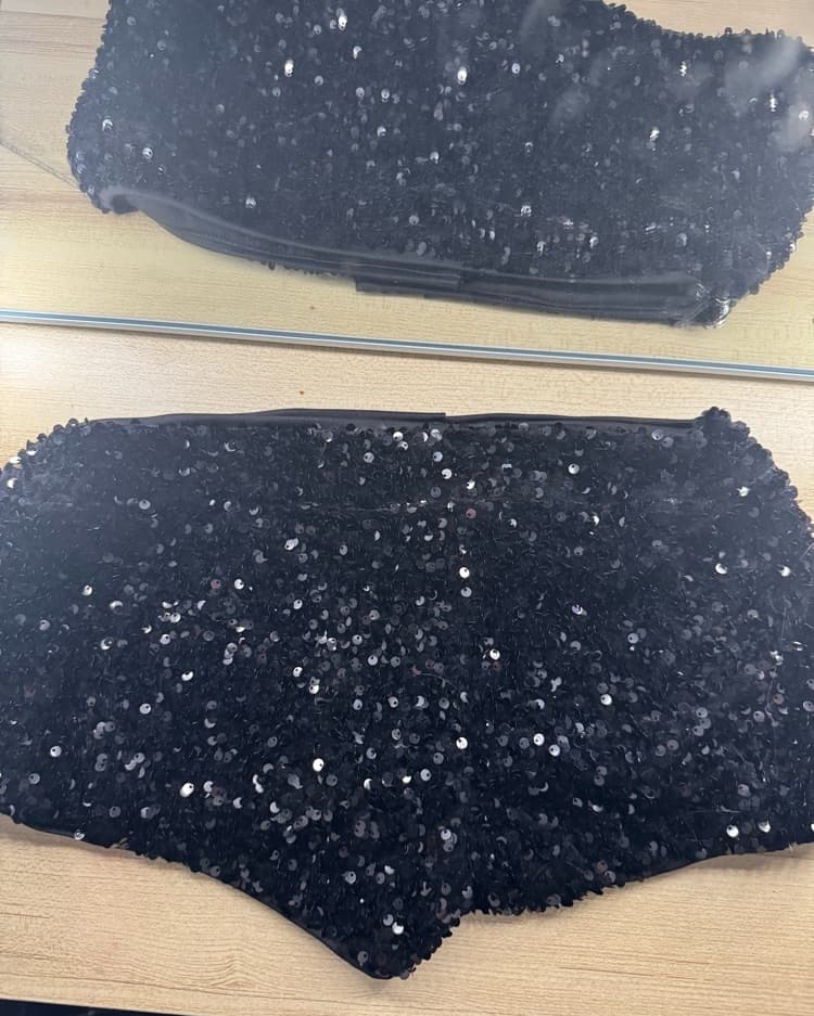Black Sequin Shorts  - Image 2