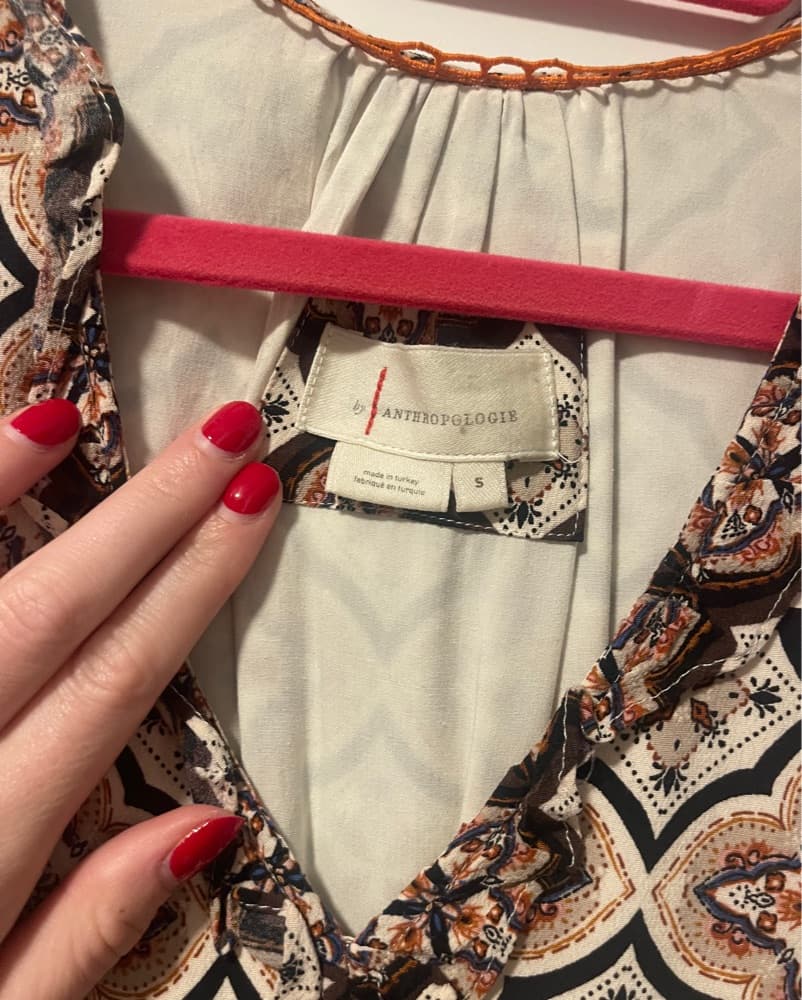 Anthropologie Boho Long Sleeve Dress - Image 3