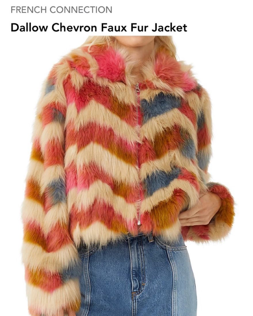 Colorful Faux Fur Jacket - Image 2