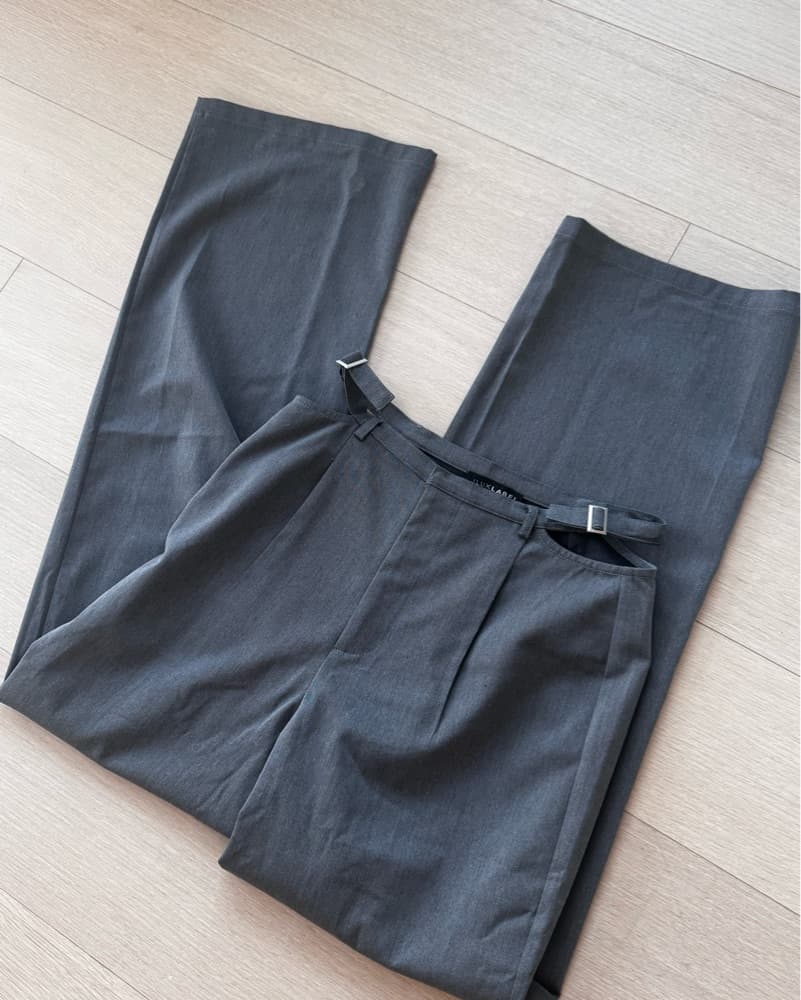 JLux Label Grey Symone Cutout Pants - Image 4