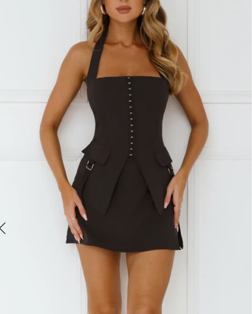 Tammy Halter Top - Black (Part Of Set) - Image 2