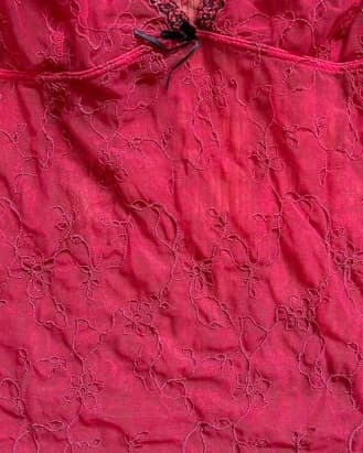 Red Mesh Lace Lingerie Top - Image 2