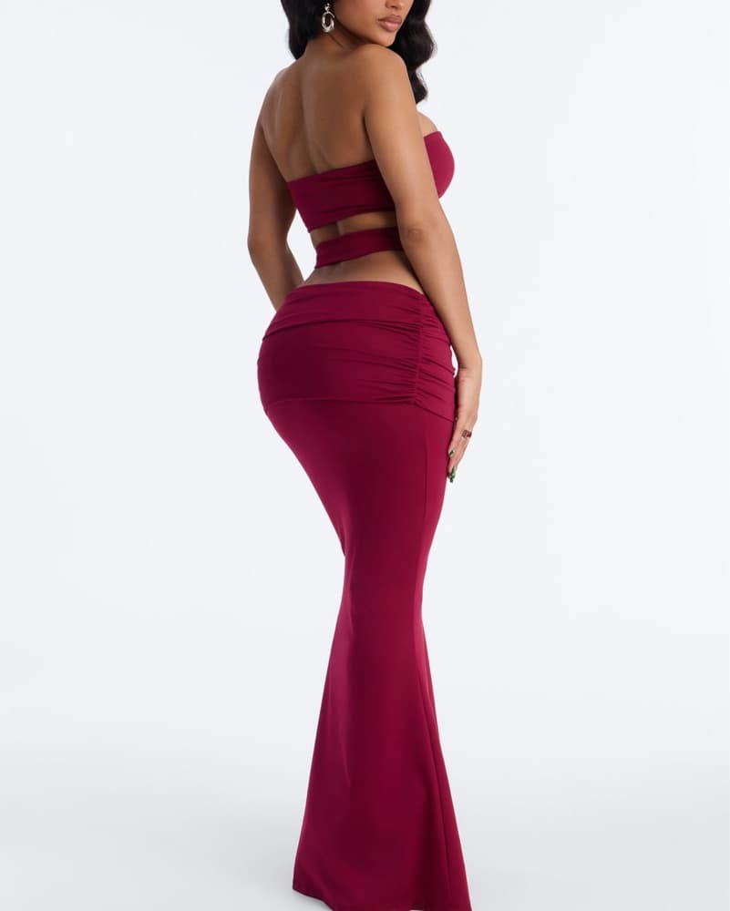 Bianca Matte Folder Over Skirt Set  - Image 3