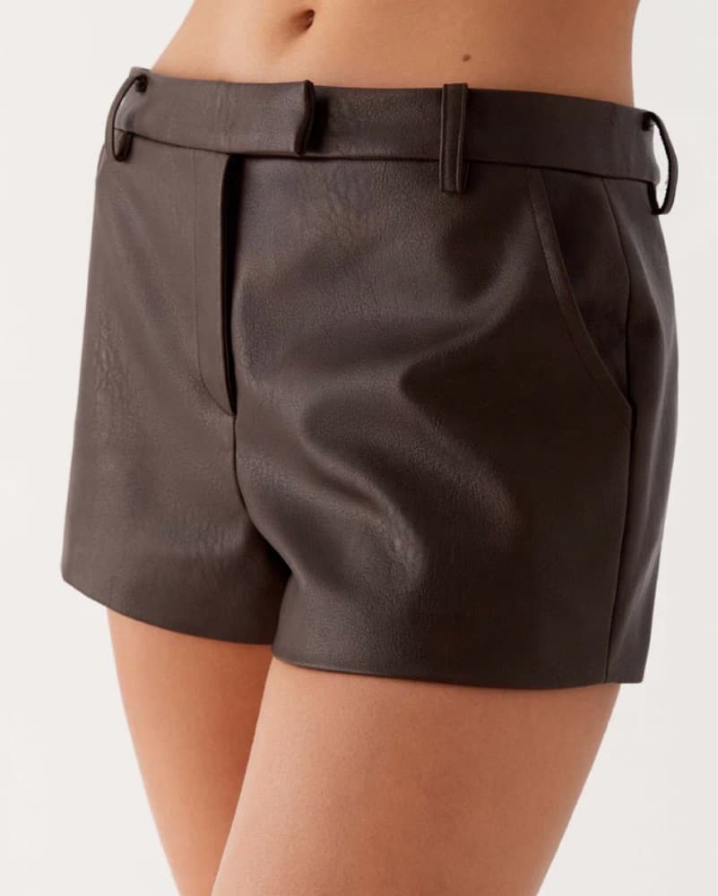 Francisco Mini Shorts - Brown - Image 1