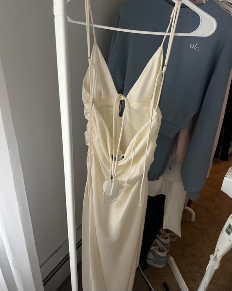 Zara Maxi Dress in Cream - Image 2