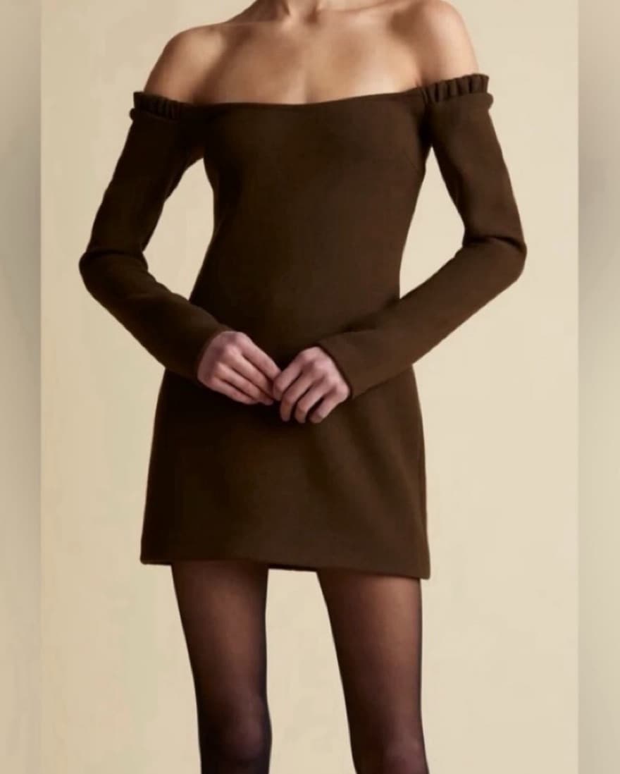 KHAITE Mini Olive Dress - Image 1