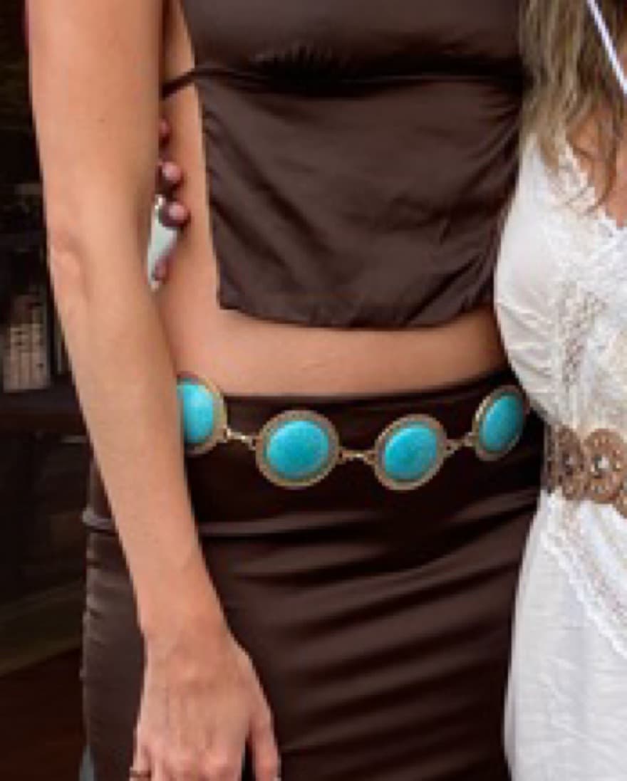 Chunky Turquoise Western Belt - Image 2